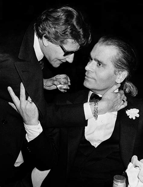 karl lagerfeld and yves saint laurent